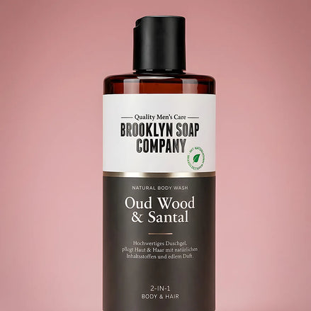 2 În 1 Oud Wood & Santal — Gel de dus barbati | Brooklyn Soap Company