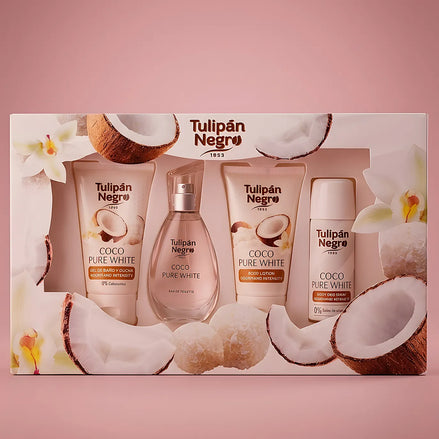 Coco Pure White — Set cadou | Tulipan Negro
